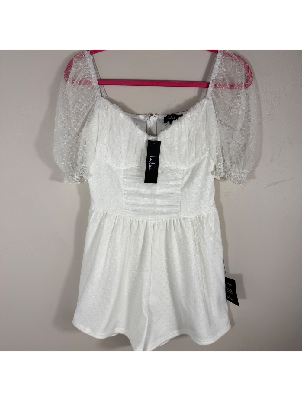 Lulus White Lacey Bridal Romper | medium